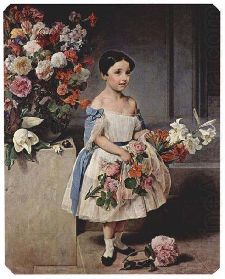 Portrait of Countess Antonietta Negroni Prati Morosini as a child, Francesco Hayez